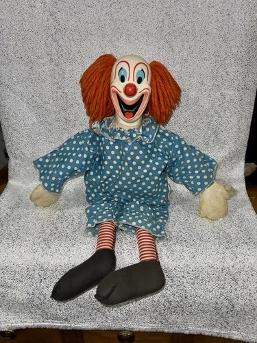 Vintage Mattel 1963 Bozo The Clown Doll REPAIRED TO TALK! WORKS!