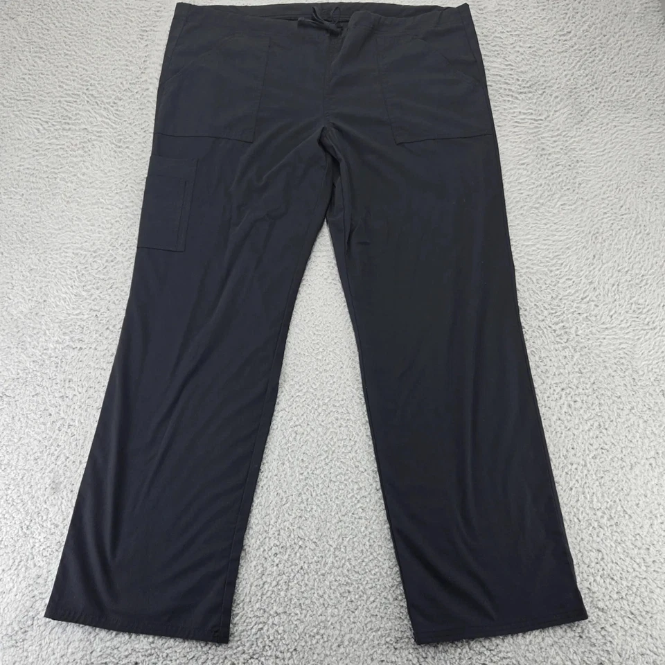 Pantalones Scrubstar Para Hombre Medianos Negros Carga Ropa Médica de Trabajo Exfoliantes Foto 2 de 4