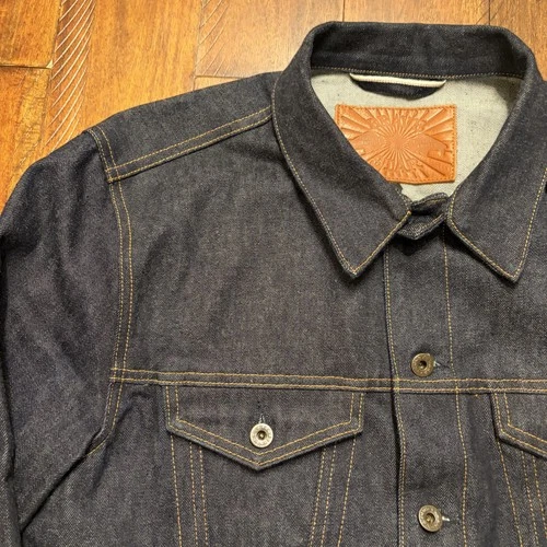 Brave Star Selvage Jacket Mens Large Blue Denim Ironside Selvedge USA Workwear image 6