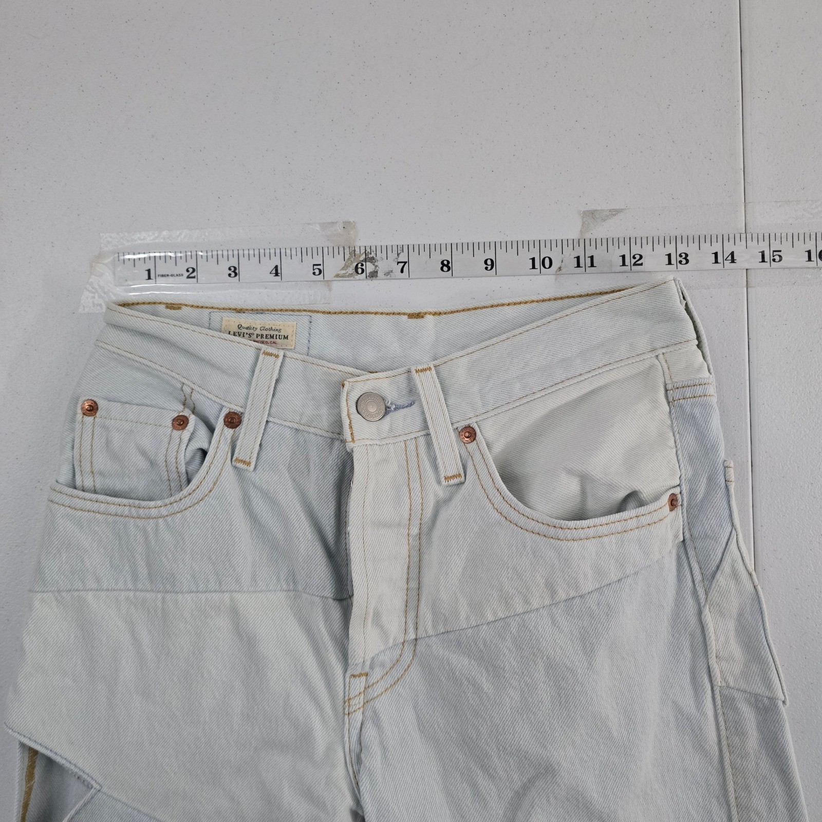 Levi's 501 Women's Premium Patchwork Distressed C… - image 5