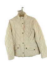 BARBOUR Beige Quilted Jacket size Uk 10 Womens Full Zip Casual Outdoors 023457
