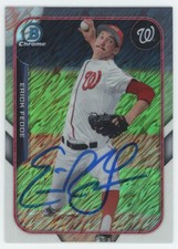 2015 Bowman Chrome Farm's Finest Mini Erick Fedde Auto Nationals #FFM-EF COA