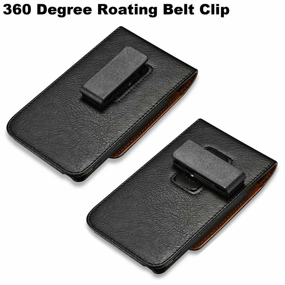 Vertical Leather Case Pouch Swivel Clip Holster fit Otterbox,Lifeproof Case on - Image 4 of 4