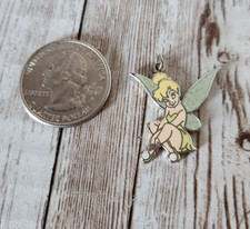 Disney Tinkerbell Tink Fairies Sparkly Wings Necklace Charm