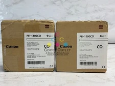 2 New OEM Canon IP PRO-2000, PRO-2100 Clear Ink PFI-1100CO EXP: 10/2024, 7/2025
