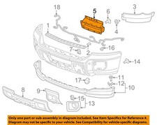 GM OEM 15-19 Sierra 2500 HD Bumper Components-Center Filler 23178915