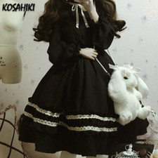 Sweet Lolita Dresses Vintage Party Femme Robe Bowknot Cosplay Dress