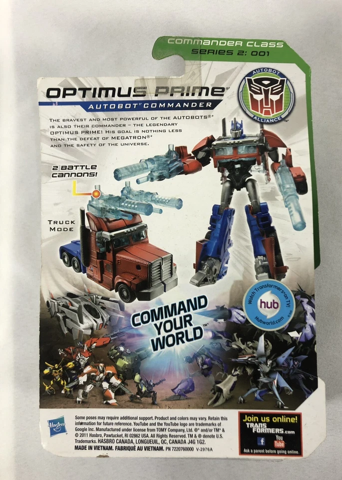 2011 Hasbro Transformers Prime Cyberverse Optimus Prime автобот командир 37995 - Изображение 2 из 4