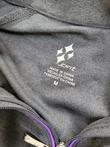 Top da golf Jofit donna asimmetrico zip manica lunga grigio medio Tehama mazza da golf - Foto 3 di 9