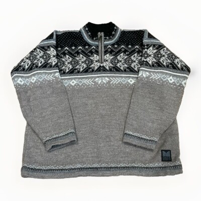 Dale Of Norway Quarter Zip Fairisle Vintage Xmas Sweater Ski Strickpullover M