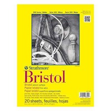 Strathmore 300 Series Bristol Vellum 9 In X 12 Inches, 2 Pad - 21 Sheets Total