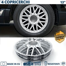 4 Copricerchi per Chevrolet Matiz 13'' Coppette Silver 10 Razze a Y MADE in EU