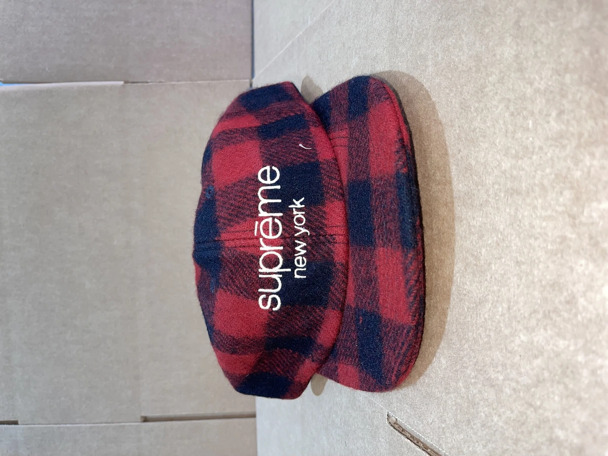 Supreme Woolrich Classic Logo 6-Panel Cap Red Off-White F/W 16