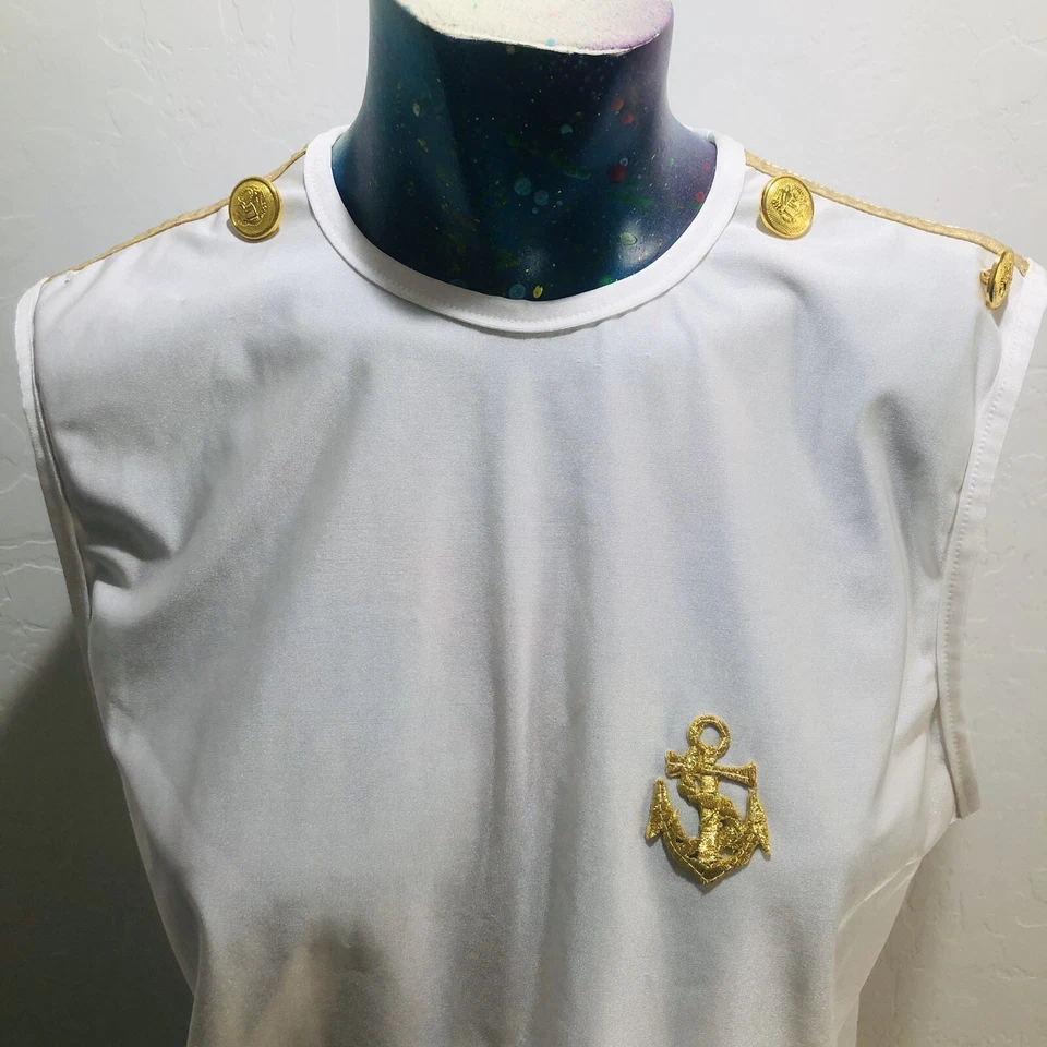 Camisa y Pantalones Marineros Unisex Adultos Náuticos Juegos con disfraces Festival Fiesta de Verano Foto 3 de 4