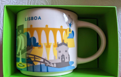 LISBOA (LISBON, PORTUGAL) Starbucks YAH (You Are Here) Mug , 14oz, New + Box