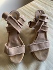 STEVE MADDEN Women Ladies  Beige Strappy Wedge Heel Shoes Size 7.5M — photo 2