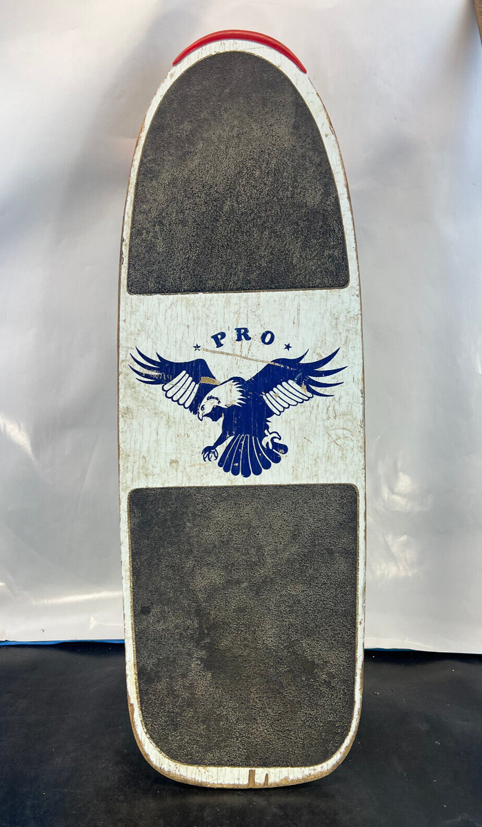 Vintage 80s PRO Eagle Skateboard T Rex & Human Skulls Dinosaur