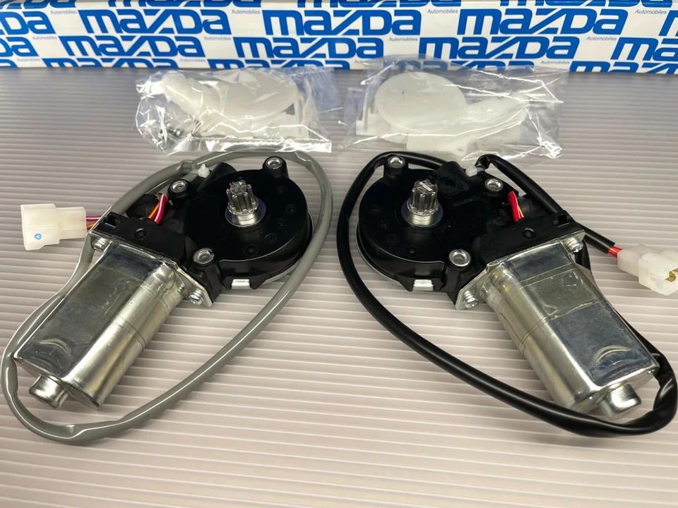 JUEGO DE PARES DE MOTORES DE VENTANA ELÉCTRICA LADO DERECHO E IZQUIERDO MAZDA GENUINO OEM RX-7 RX7 FD 3S Foto 2 de 4