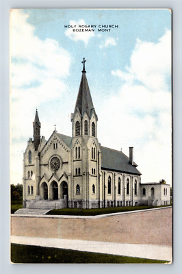 Holy Rosary Church Bozeman Montana Divided Back Postcard Phillips & Willson