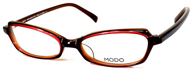 MODO MOD.797 NOS Japan Ruby Red/Mocha Brown Eyeglasses Frame 48-16-140