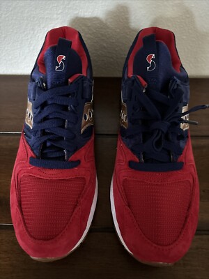 🇺🇸Saucony Grid 9000 Sparring Blue Red Gold Shoes -Men Size