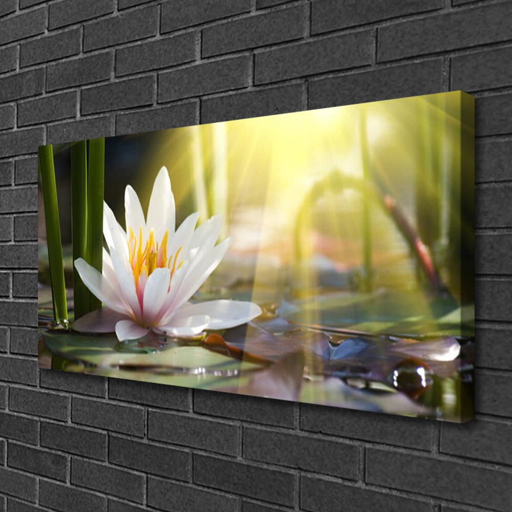 Impression sur toile de lin 100x50cm peinture florale contemporaine de salon