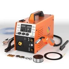 HITBOX 110V 220V MIG Welder 200Amp Welding Machine, Gas/Gasless TIG MMA Aluminum
