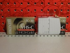 2 Maxell Camcorder Video Tapes VHS-C TC-30 HGX Gold Premium High Grade New