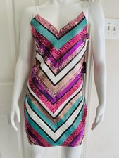 NWT Express Sequin Multicolor Lined Dress $108 Size M