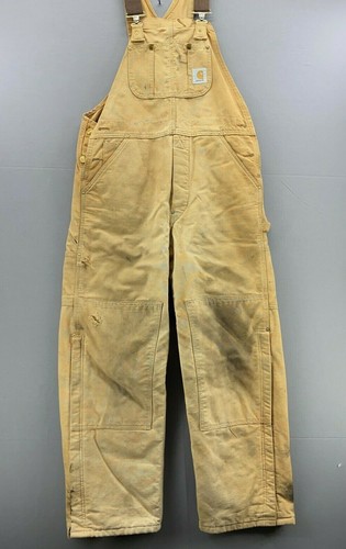 Carhartt Overalls Mens 34 Bibs Lined 