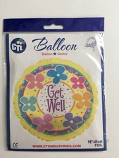 18” Get Well Foil Helium Balloon New