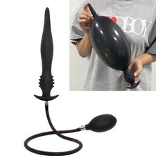 Inflatable Soft Plug Silicone Huge Pump Giant Stretcher Female Male BDSM Gay NEW