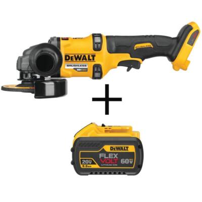 DEWALT Cordless 4-1/2-6'' Angle Grinder w/FLEXVOLT 20-V/60-V MAX Battery 9Ah