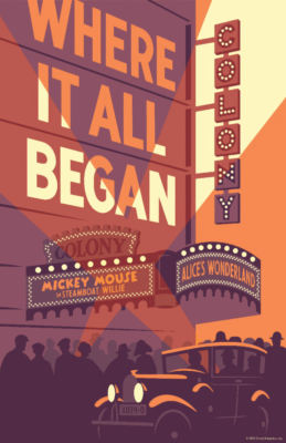 D23 Colony Theatre Where it All Began Mickey Mouse Poster Matte