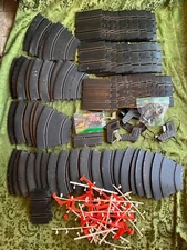 Vintage 1966 Eldon Slot Car Racetrack Parts and Pieces