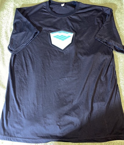 Adult Sz 2x Black T-shirt With Sound Activated Lights - Picture 2 of 8