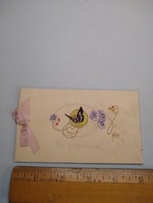 Postcard - Butterfly and Flower Art Print - To Mother