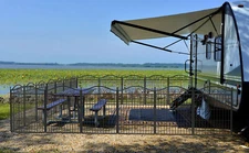 Extra Large Metal Dog Playpen Fence Detachable Animal Cage Exercise w/ Door 32"