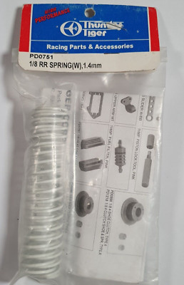 PD0751 Thunder Tiger EB4 Federsatz - Vintage RC Ersatzteile - 1,4 mm weiß 1/8