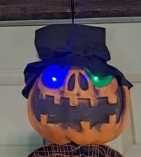 FUNPENY 2 Pack 5.2' Hanging Ghost Pumpkin with Bendable Arms, and scarecrow