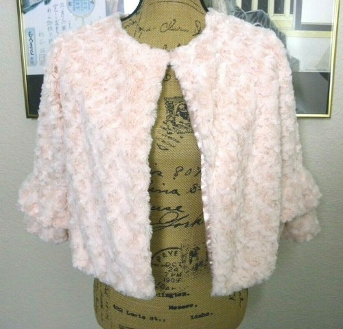 Bonnie Jean Girls Light Pink Faux Fur 