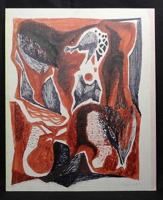 Öl auf Leinwand Unterzeichnet 1970 IN Paris Gewidmet JEAN PICART LE DOUX Kunst