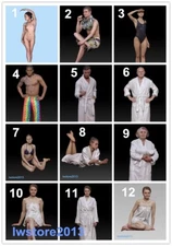 1/64 1/87 1/43 Beauty Girl Man Miniatures Scene Figures Model For Cars Vehicles