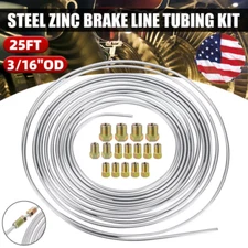 25 ft 3/16 Steel Tube Roll Universal Performance Brake Line Kit with Fittings