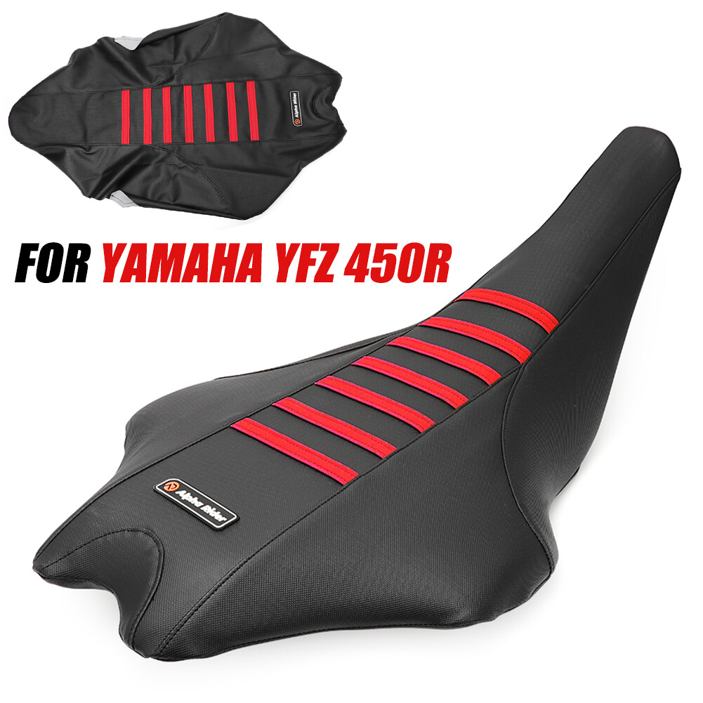 For Yamaha YFZ 450R Seat Cover Black / Red Ribbed Gripper YFZ450R 2009