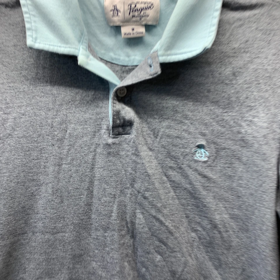 Camisa Polo Penguin Mujer Mediana Azul Algodón Informal Logo Original Damas 1A Foto 3 de 4