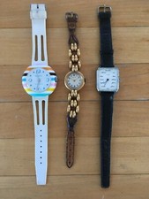 Lot of three vintage Ladies hand wind mechanical watches sold AS IS parts/repair