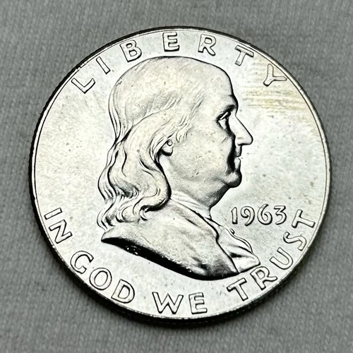 1963 P FRANKLIN HALF DOLLAR 90% SILVER BU
