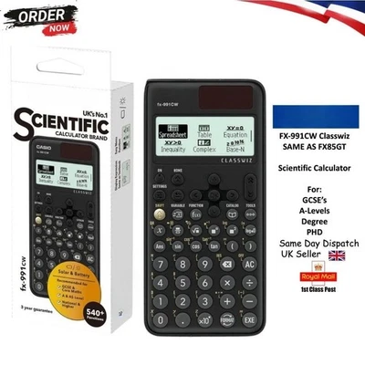 UK-VIBES Neu Casio FX-991CW Advanced wissenschaftlicher Taschenrechner (UK-Version) 540 Funktionen