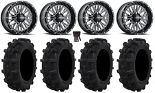 ITP Momentum 14" Wheels Milled 27" Mud XC Tires Yamaha Grizzly Rhino